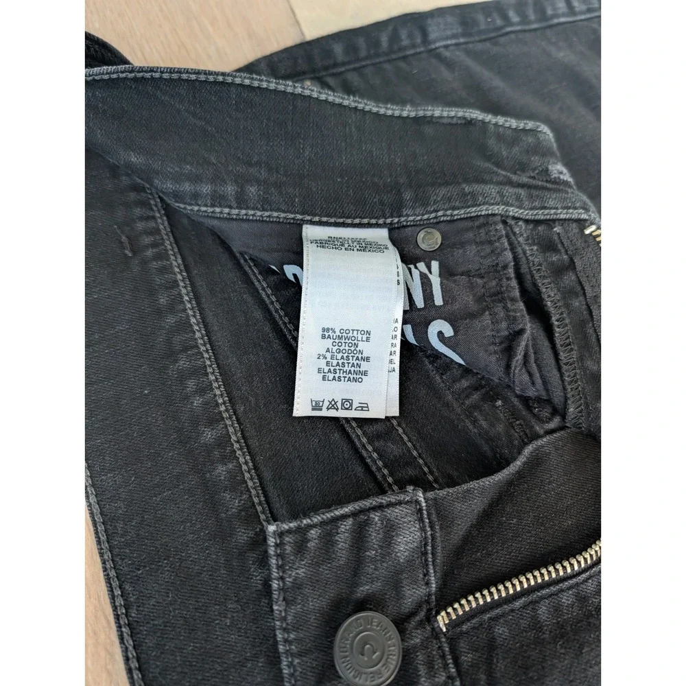 True Religion Ricky Relaxed Straight Black Cutoff Denim Shorts | Men's  33